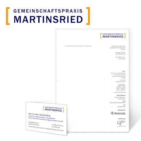 Corporate Design: Gemeinschaftspraxis Martinsried