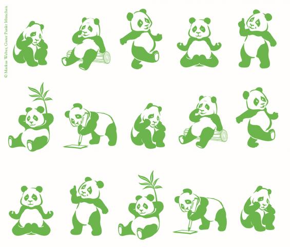 Panda-Illustrationen v. Markus Weber, Guter Punkt