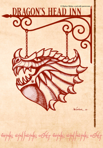 Zeichnung »Dragon's Head Inn« (veröffentlicht in »Other Minds«, Ausgabe 24)