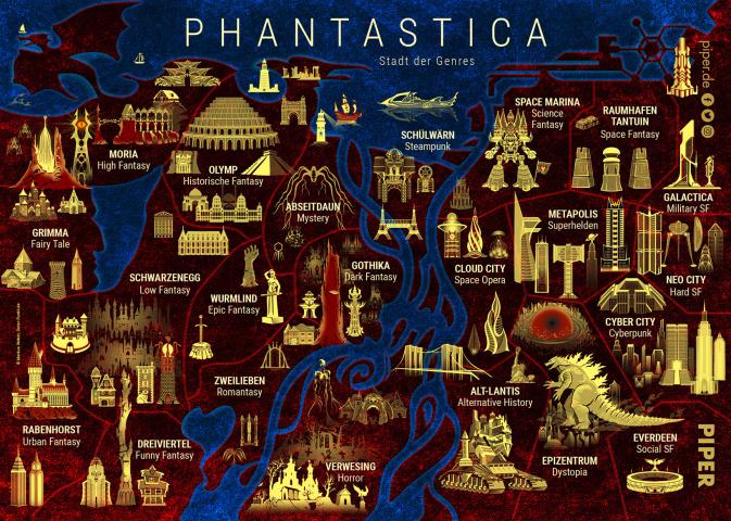 PHANTASTICA – Stadt der Genres (PIPER Fantasy-Plakat), Markus Weber | Guter Punkt